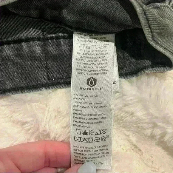 DENIZEN from Levi’s Men’s 208 Regular Fit Taper Jeans Washed Black 31x30 - Picture 5 of 6